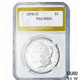 1878-CC Morgan Silver Dollar PGA MS63