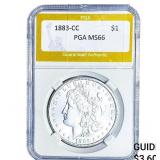 1883-CC Morgan Silver Dollar PGA MS66