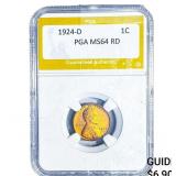 1924-D Wheat Cent PGA MS64 RD