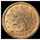 1853 Braided Hair Large Cent HIGH GRADE