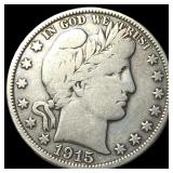 1915-D Silver Barber Half Dollar LIGHTLY  CIRCULA
