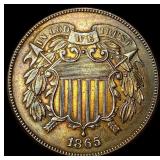 1865 Copper Two-Cent Piece CLOSELY UNCIRCULATED