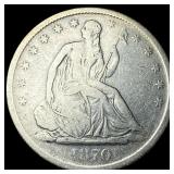 1870-S Silver Half Dollar NEARLY UNCIRCULATED