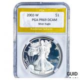 2002-W Silver Eagle PGA PR69 DCAM