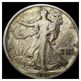 1917-S Silver Walking Liberty Half Dollar CLOSELY