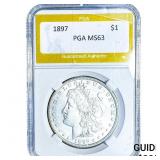 1897 Morgan Silver Dollar PGA MS63
