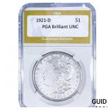 1921-D Morgan Silver Dollar PGA Brilliant UNC