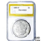 1885-O Morgan Silver Dollar PGA MS63