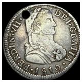 1810 Silver 2 Reales Spain (Ferdinand VII) HIGH GR
