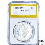 1878 8TF Morgan Silver Dollar PGA MS63