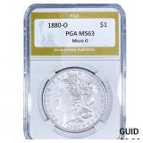 1880-O Morgan Silver Dollar PGA MS63 Micro O