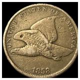 1858 Copper-Nickel Flying Eagle Cent ABOUT  UNCIR