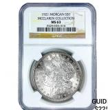 1921 Morgan Silver Dollar NGC MS63