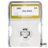 1860 Silver Three Cent PGA MS62