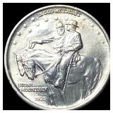 1925 Silver Stone Mountain Half Dollar CHOICE  BU