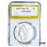1879-S Rev 78 Morgan Silver Dollar PGA MS63