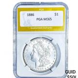 1886 Morgan Silver Dollar PGA MS65