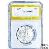 1944 Walking Liberty Half Dollar PGA MS66