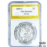 1888-O Morgan Silver Dollar PGA Genuine Hot Lips