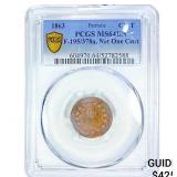 1863 Civil War Patriotic Token Not One Cent PCGS M