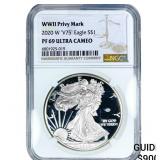 2020-W Silver Eagle NGC PF69 Ultra Cameo