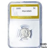 1935 Buffalo Nickel PGA MS65