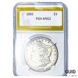 1892 Morgan Silver Dollar PGA MS62