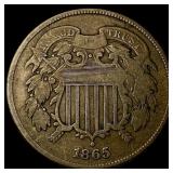 1865 Two-Cent Piece LIGHTLY CIRCULATED