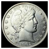 1902 Barber Half Dollar CLOSELY UNCIRCULATED