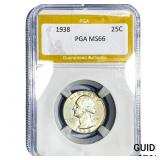1938 Washington Silver Quarter PGA MS66
