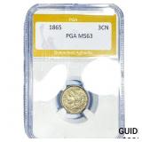 1865 Nickel Three Cent PGA MS63