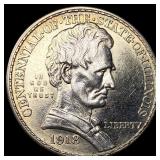 1918 Silver Illinois Centennial Half Dollar  UNCI