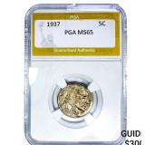 1937 Buffalo Nickel PGA MS65