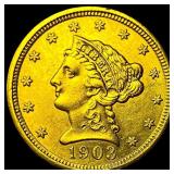 1903 Liberty Head Gold Quarter Eagle $2.50 CLOSELY