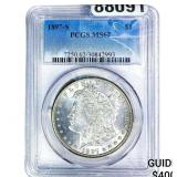 1897-S Morgan Silver Dollar PCGS MS62