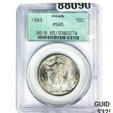1943 Morgan Silver Dollar PCGS MS65