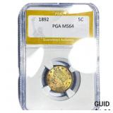 1892 Liberty Victory Nickel PGA MS64