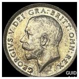 1922 Great Britian Silver 6 Pence CLOSELY UNCIRCUL