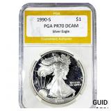 1990-S Silver Eagle PGA PR70 DCAM