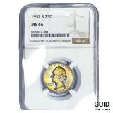 1952-S Washington Silver Quarter NGC MS66