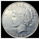 1928 Silver Peace Dollar NEARLY UNCIRCULATED