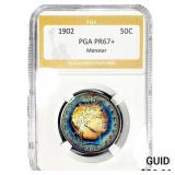1902 Barber Half Dollar PGA MS66+ Monster