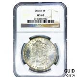 1883-O Morgan Silver Dollar NGC MS63