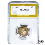 1937 Buffalo Nickel PGA MS65