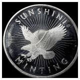 Sunshine Minting 1 oz Silver Round .999 Fine CLOSE