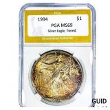 1994 Silver Eagle PGA MS69 Toned