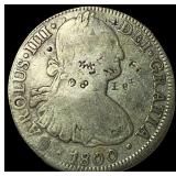 1800-Mo FM Mexico 8 Reales (Silver). NEARLY UNCIRC