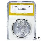 1888-S Morgan Silver Dollar PGA MS65