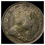 1902 Ceylon SIlver 10 Cents