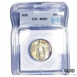 1925 Standing Liberty Quarter ICG MS65